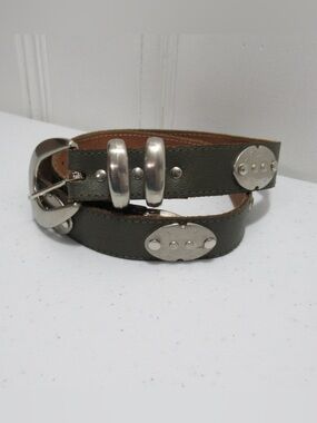 Axcess Western Leather Concho Belt Size Small